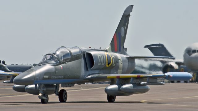 6053 — - Czech Air Force Aero L-159 Albatros ALCA (Advance Light Combat Aircraft) remembering Spitfire Mk.VB AD572 DU-C of the 312th sq. RAF departs RIAT RAF Fairford - 17th July 2017