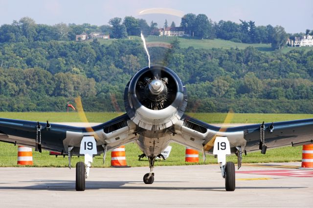 VOUGHT-SIKORSKY V-166 Corsair (N451FG) - Engine Run-Up at Lunken Airport Labor Day Weekend 2015.