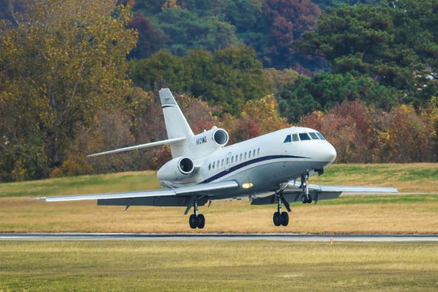 Dassault Falcon 900 (N621MD) - N621MD is a 1996 Dassault Falcon 900B seen here about to touchdown on a beautiful fall afternoon at Atlanta's PDK executive airport. I shot this with a Canon 500mm lens. Camera settings were 1/8000 shutter, F4, ISO 500. Please check out my other photography. Positive votes and comments are always appreciated. Questions about this photo can be sent to Info@FlewShots.com