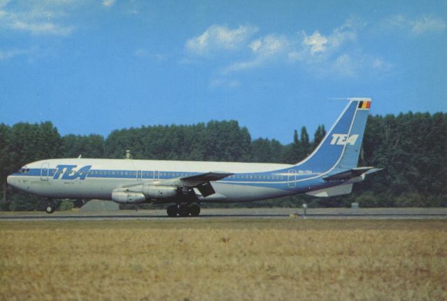 Boeing 707-100 (OO-TED) - scanned from postcard