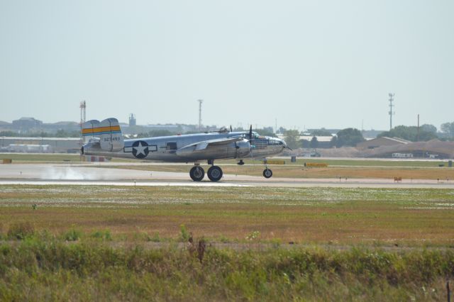 N27483 — - North American B-25J "Miss Mitchell" lifting off from KFSD - 7-17-2012