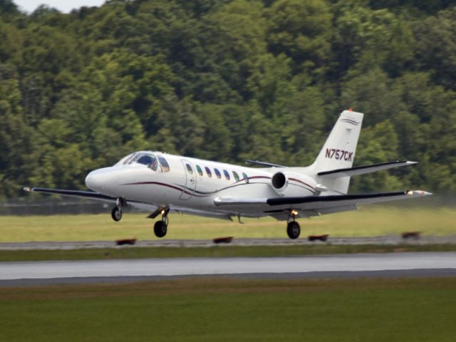 Cessna Citation III (N757CK) - Take off runway 35.