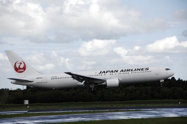 BOEING 767-300 (JA613J) - Final Approach to Narita Intl Airport Rnwy16L on 2012/08/18