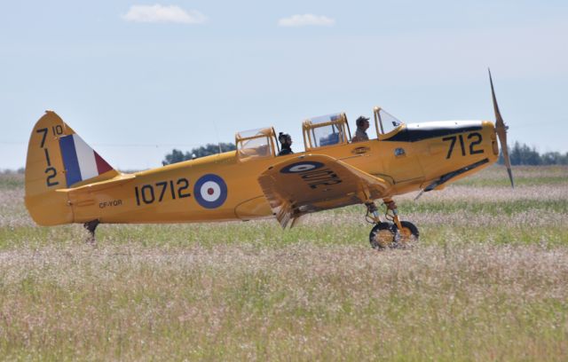 C-FYQR — - Fairchild Cornell Mk. II CF-YQR lands at former BCATP base Claresholm SFTS-15 during Yellow Wings Tour July 10, 2011