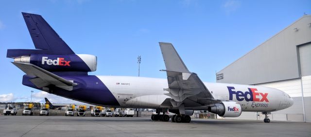 Boeing MD-11 (N623FE) - Parked at Fed Ex Maintenance Hangar, Anchorage International Airport