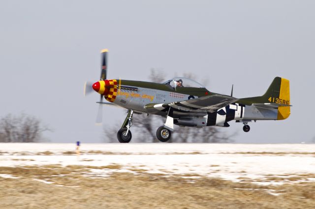 North American P-51 Mustang (N3751D) - Hurry Home Honey departing Lexington, KY.