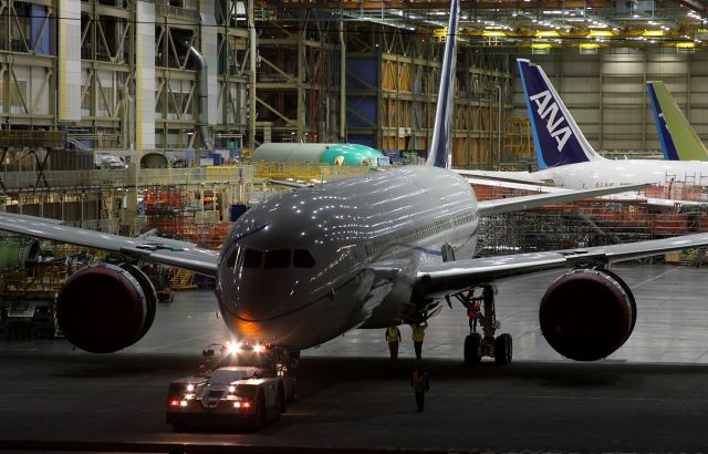 Boeing 787-8 (N787ZA) - 787 N787ZA in the Boeing Everett factory.