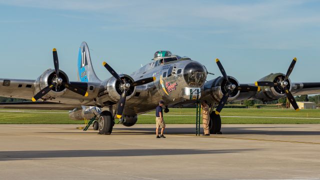 Boeing B-17 Flying Fortress (N9323Z) - Sentimental Journey parked on the ramp at KPPO.