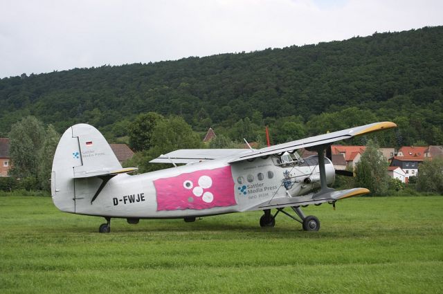 Antonov An-2 (D-FWJE) - Flight show in the 5/31/2002 - Wangen near Naumburg/Germany.