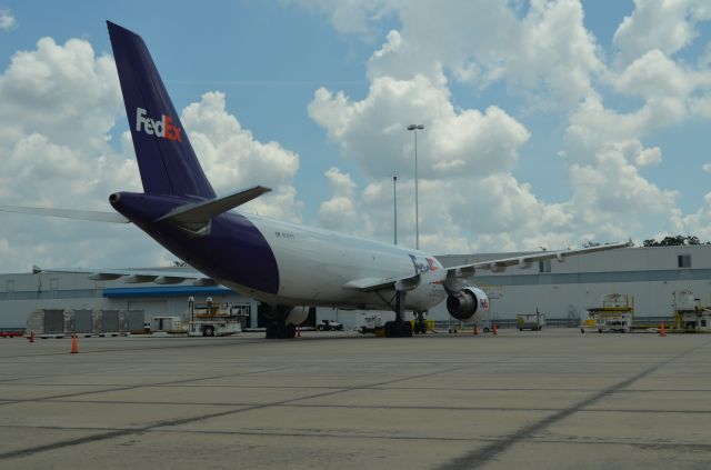 Airbus A330-300 (N740FD) - Taken from the hold short line of 19R at KTPA. Was heading to KMSP.