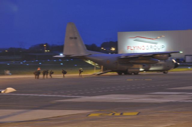 Lockheed C-130 Hercules (BMJ08) - search and rescue operation excercise in Antwerp.