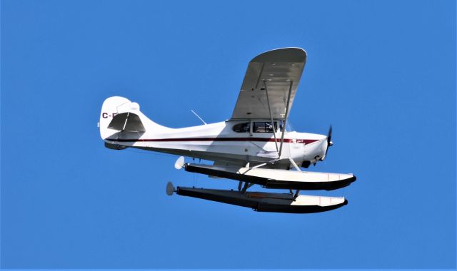 C-FKOY — - C-FKOY AERONCA CHIEF II-BCX Survolant le fleuve St-Laurent QC. à Lavaltrie le 19-07-2023 à 15:48