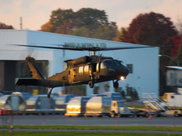 — — - This US Army UH-60 Blackhawk is departing SYR after a quick fuel stop at Million Air (10/28/20) 