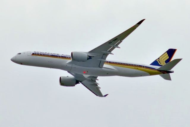 Airbus A350-900 (9V-SMN) - Emerging from the Clouds