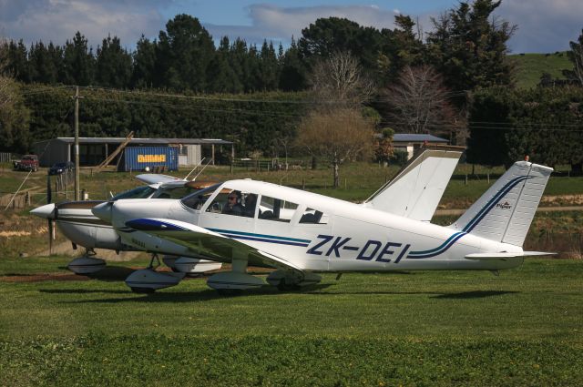 Piper Cherokee (ZK-DEI) - Private strip near Cheviot, Nth Canterbury, NZ.