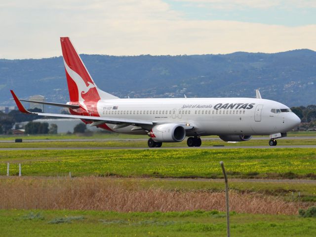 Boeing 737-800 (VH-VZP) - On taxi-way heading for take-off on runway 05. Thursday 12th July 2012.