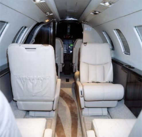 Cessna Citation CJ1 (N521PF) - Sawyer Aviation Charter Aircraft Cabin