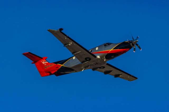 Pilatus PC-12 (N148C) - A Pilatus PC12 taking off from PHX on 1/25/23. Taken with a Canon R7 and Tamron 70-200 G2 lens.