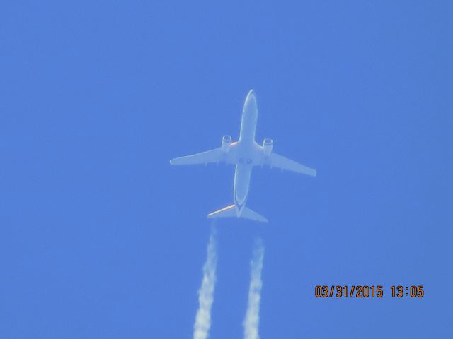 Boeing 737-800 (N518AS) - Alaska Airlines flight 38 from SEA to FLL over Southeastern Kansas at 37,000 feet.