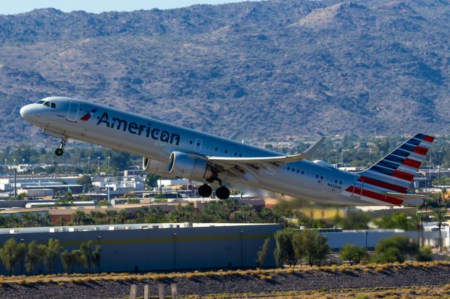 Airbus A321neo (N433AN) - American Airlines A321 neo taking off from PHX on 9/17/22. Taken with a Canon 850D and a Canon EF 70-200mm f/2.8L IS II USM lens. 