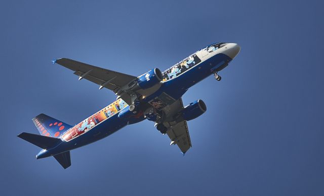 OO-SND — - Airbus A320 "Smurfs" heading to Brussels Airport (21/09/2019 afternoon)