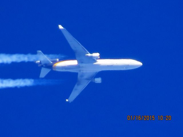 Boeing MD-11 (N271UP) - UPS flight over Southeastern Kansas at 37,000 feet.