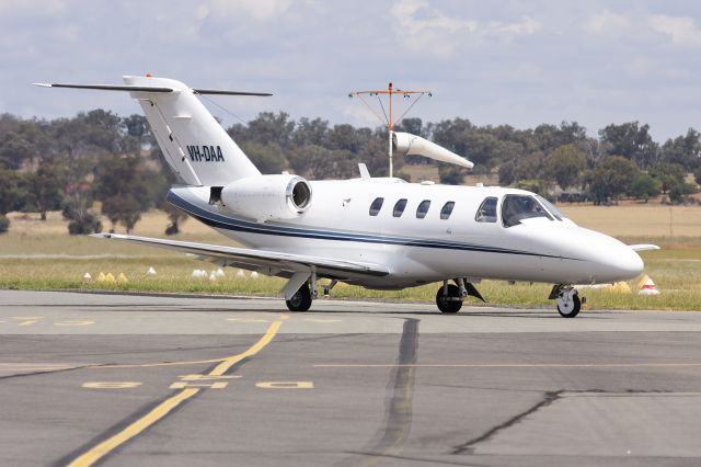 Cessna Citation CJ1 (VH-DAA) - Light Jets Australia (VH-DAA) Cessna 525 Citation CJ1 taxiing at Wagga Wagga Airport.