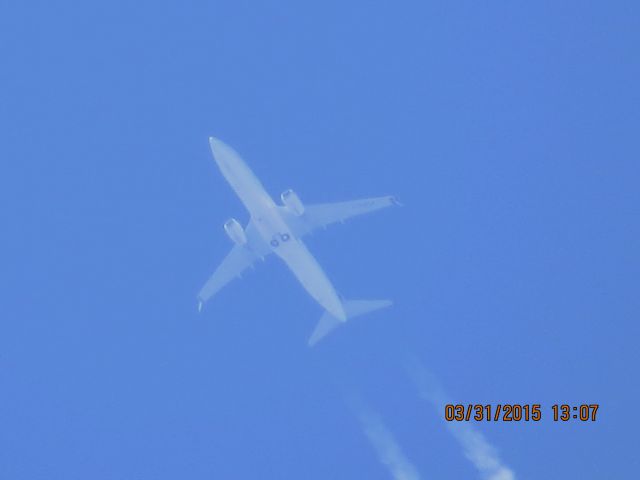 Boeing 737-800 (C-GWSA) - WestJet flight 2206 from YEG to CUN over Southeastern Kansas at 35,000 feet.