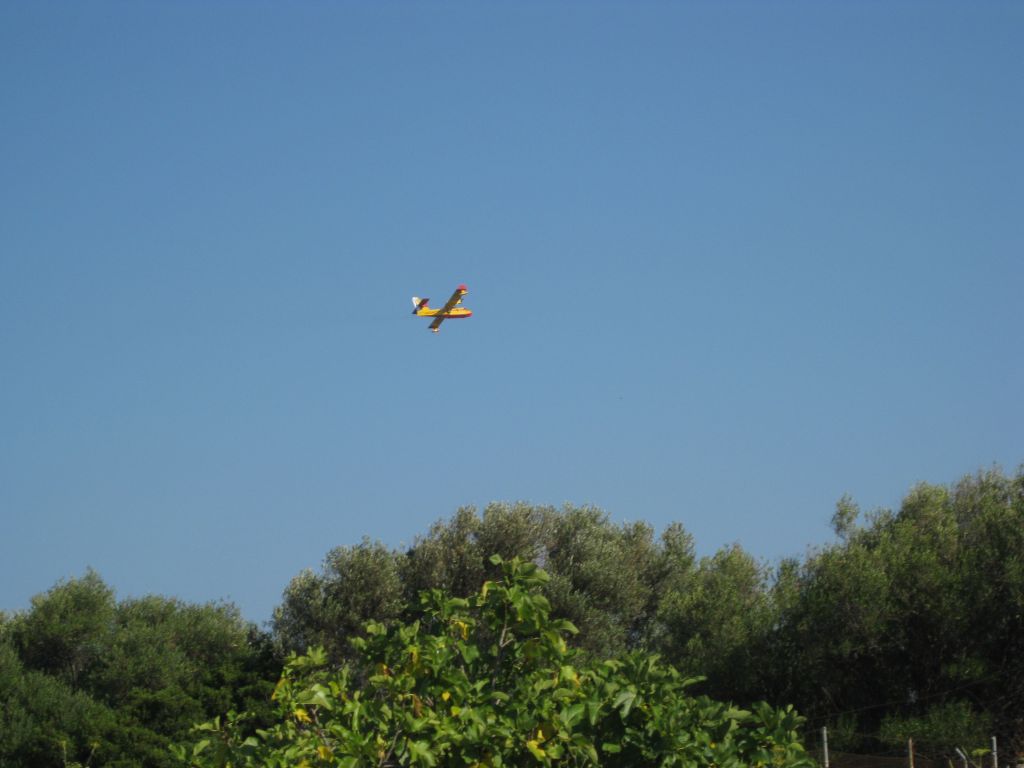 4316 — - A Canadair CL215 flying over Puerto Pollensa, Mallorca, they are used for firebombing and can often be seen practicing.