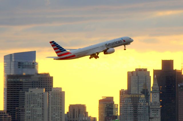 Boeing 757-200 (N183AN) - AA 1448s  sunset departure to Philadelphia