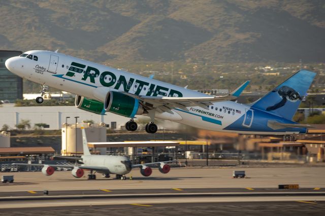 N368FR — - "Cortez" the Green Turtle Livery departing KPHX 8 Feb 2021