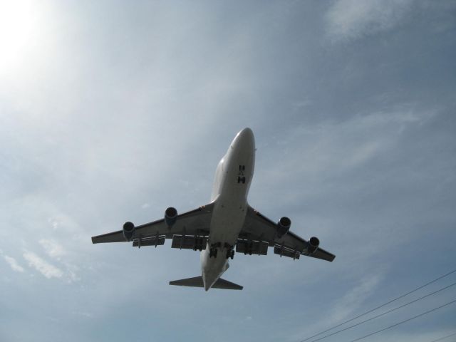 Boeing 747-400 (N747BC) - Final approach 34L at Snohomish County Airport, Everett, Washington USA