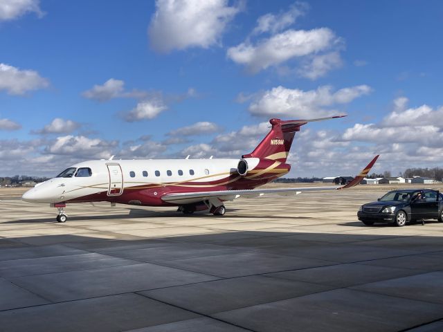 Embraer Legacy 550 (N159M) - Embraer Praetor 600 on the ground at Jackson County Airport 