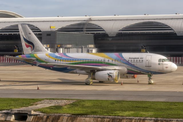 Airbus A319 (HS-PGX) - 10th June, 2022: 'Hiroshima' moth-balled in front of the new terminal under construction at Suvarnabhumi International Airport as the world edges towards the end of COVID-19 pandemic. 