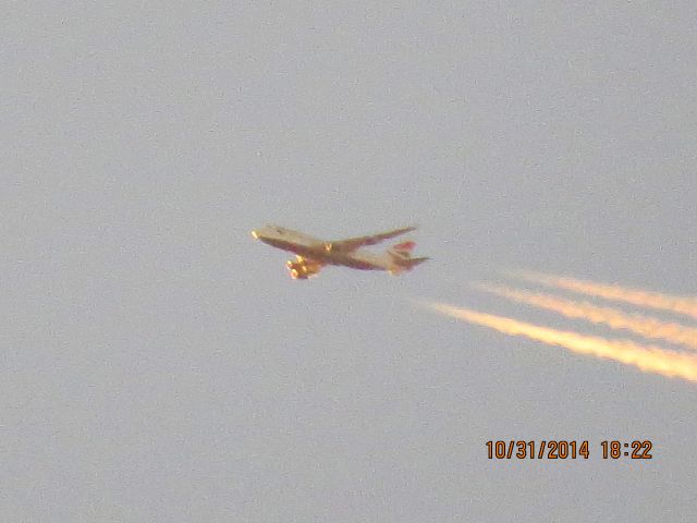 Boeing 747-400 (G-CIVG) - British Airways flight 197 from London to IAH over Southeastern Kansas at 36,000 feet.