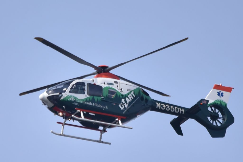 Eurocopter EC-635 (N335DH) - 176 Mitchell Street! Manchester NH.  Watch helicopter fly to CMC  Manchester, NH