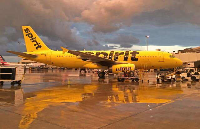 Airbus A320 (N601NK) - 09/14/17  reflecting after the storm