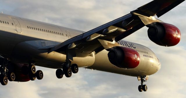 Airbus A340-600 — - Virgin Atlantic, A346, powered by Rolls Royce Trent 500s.