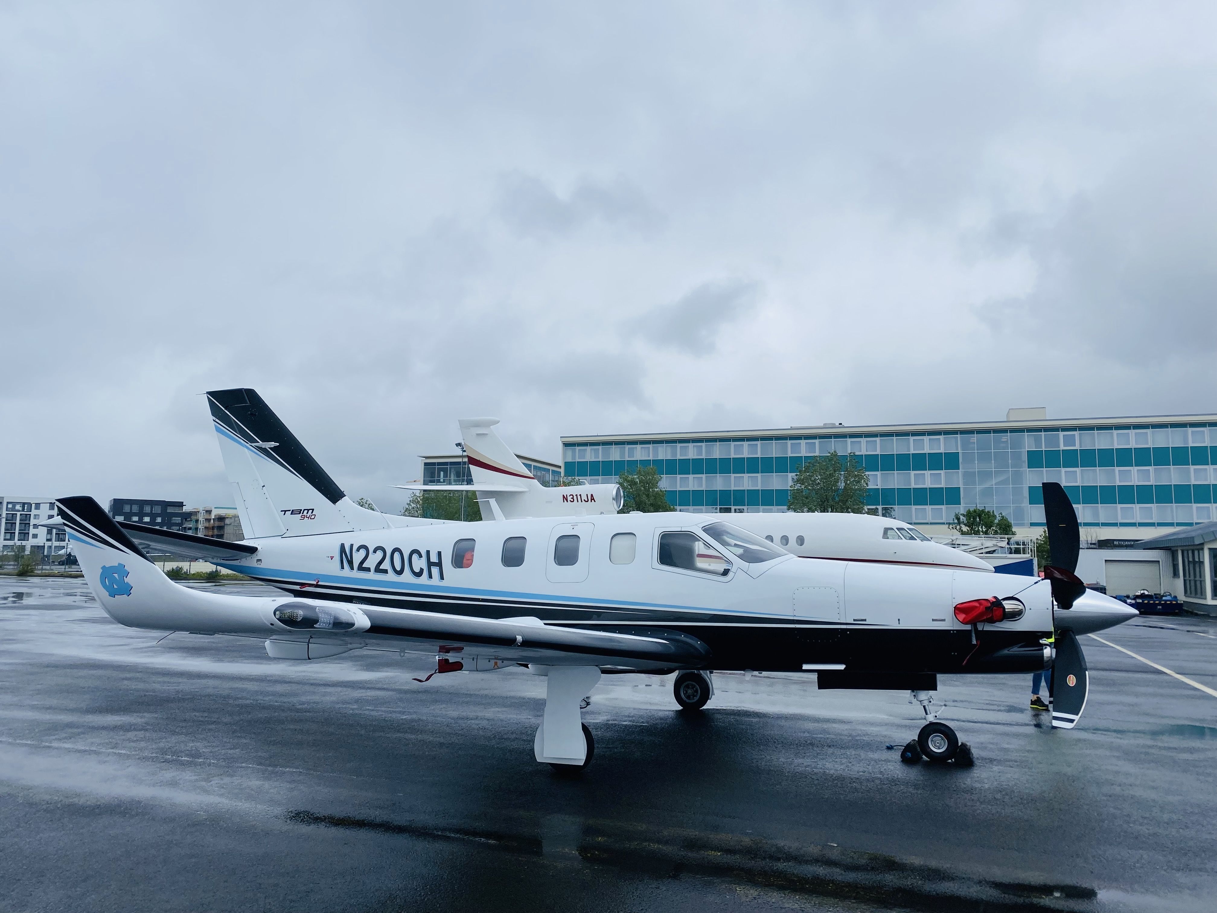 Daher-Socata TBM-900 (N220CH) - Overnight at Ace FBO at BIRK during ferry to from France to USA