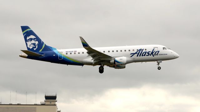 Embraer 175 (N646QX) - QXE2675 from SAN on final to Rwy 16R on 8.18.19. (#N646QX / ERJ-175LR / cn #17000769).