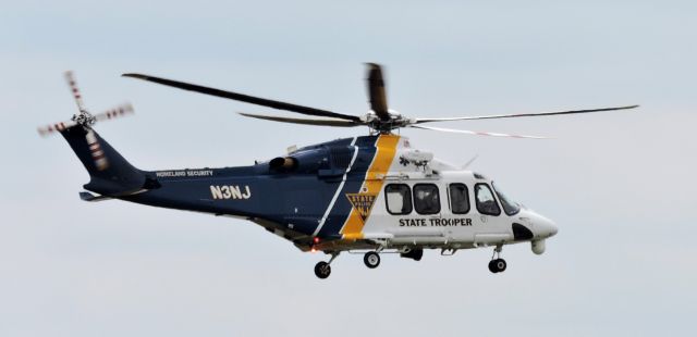 BELL-AGUSTA AB-139 (N3NJ) - NJ State Trooper Helo has departed, fall 2019.