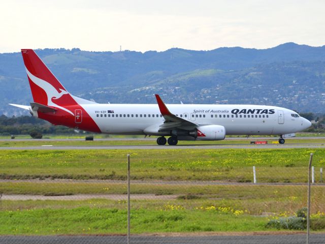 Boeing 737-800 (VH-VZP) - On taxi-way heading for take-off on runway 05. Thursday 12th July 2012.