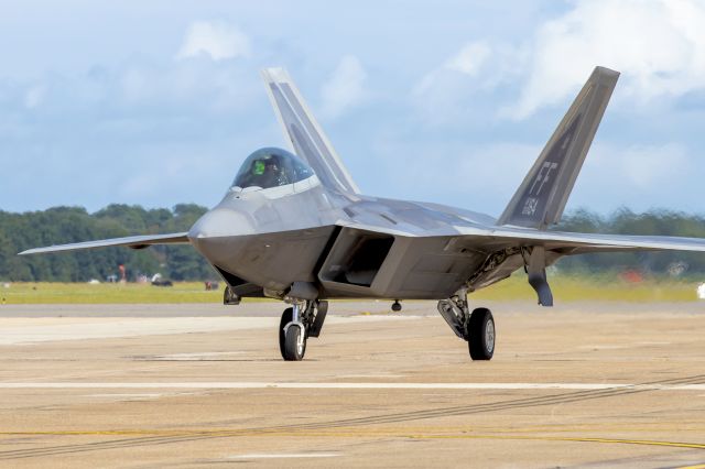 Lockheed F-22 Raptor — - F-22 Raptor taxing in front of air show crowds.