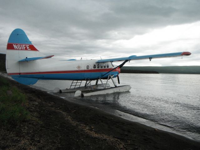 Cessna Caravan (N61FE) - On the shore of Lake Brooks, Katmai AK