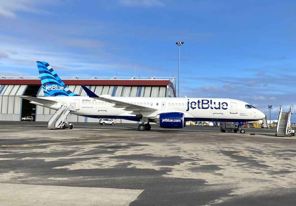 Airbus A220-300 (N3156J) - 02/06/24br /America The Bluetiful