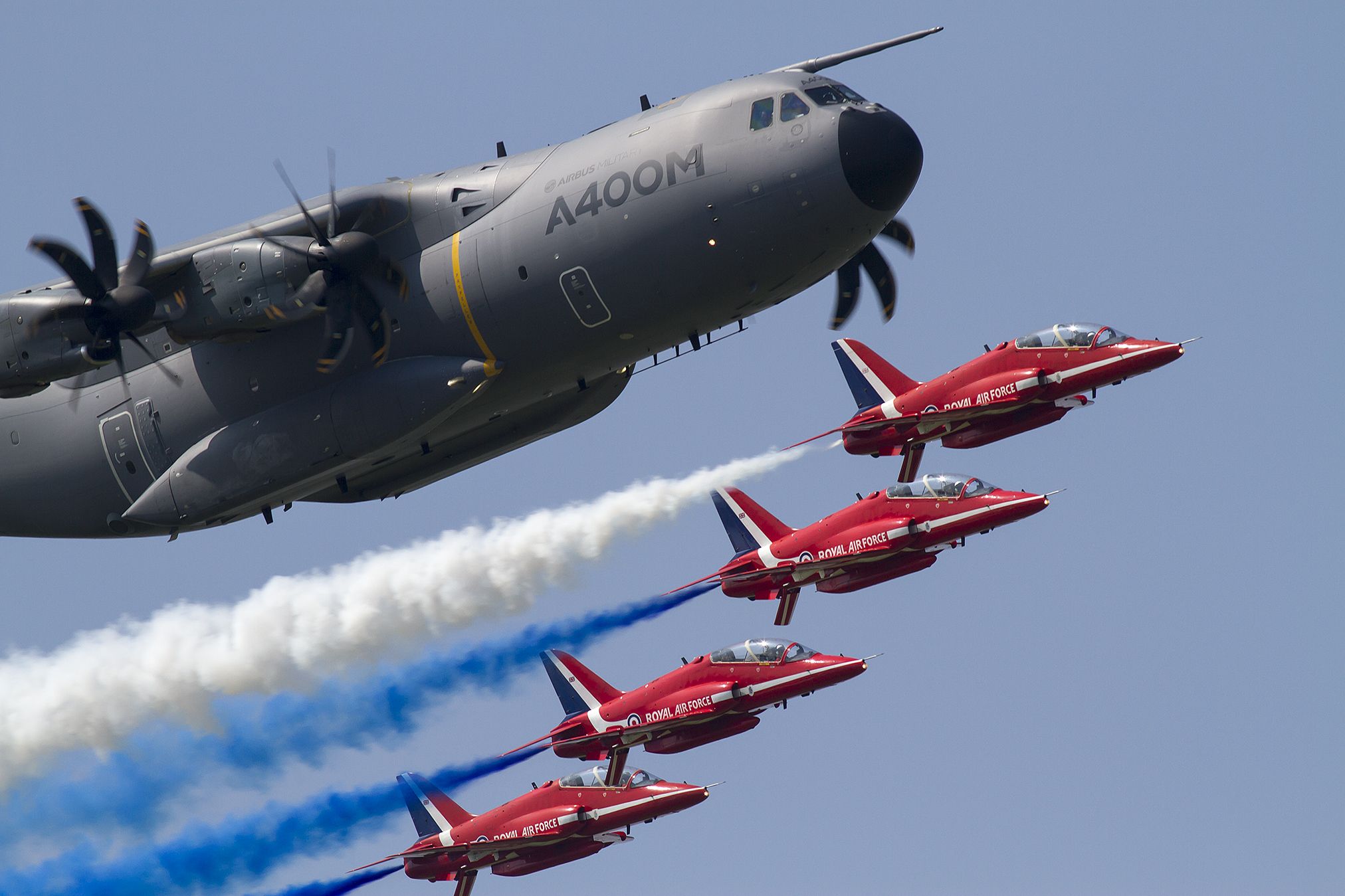 AIRBUS A-400M Atlas — - Red Arrows and Airbus A400M