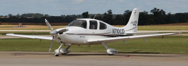 Cirrus SR-22 (N710CD) - Parked on ramp 9/13/13...