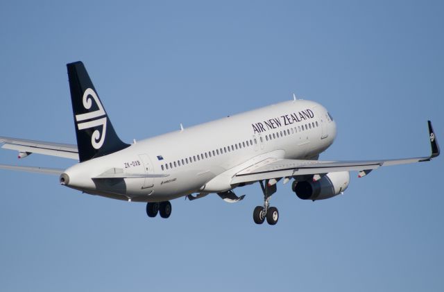 Airbus A320 (ZK-OXB) - ZK-OXB on its delivery flight to Air New Zealand- Seen at Cairns Airport