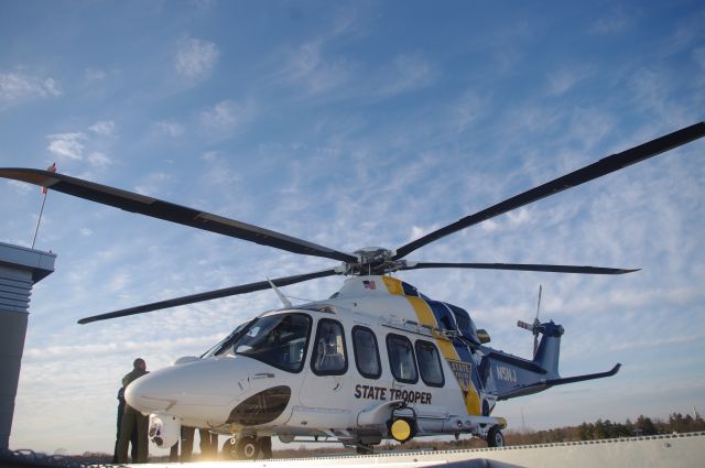 BELL-AGUSTA AB-139 (N5NJ) - New Jersey State Police SouthSTAR Aeromedical Helicopter On The Helideck At UMDNJ University Hospital; Newark, NJ