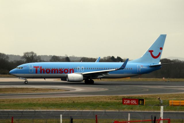 Boeing 737-800 (G-FDZT) - Departing rwy 05L on 01-Mar-13.